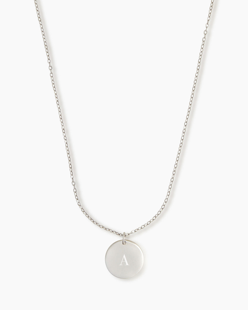 Initial Coin Silver Necklace