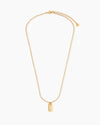 Initial Tag Gold Necklace