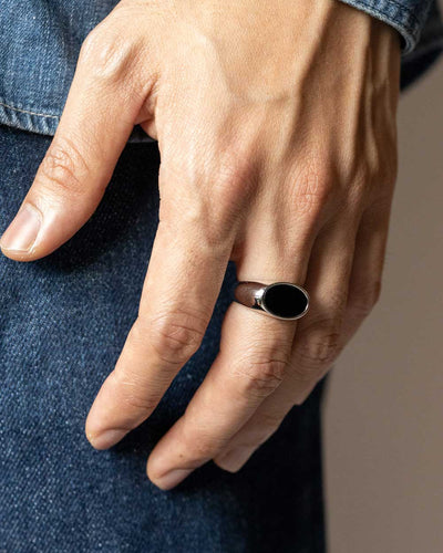 Harry Onyx Silver Ring