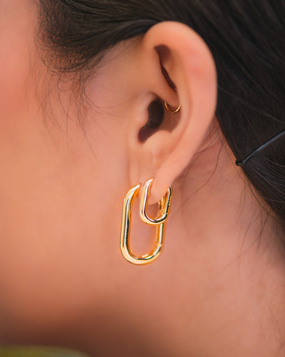 Venus Silver Hoops