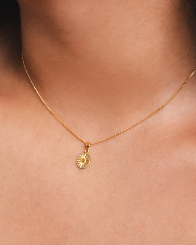 Sun and Moon Gold Necklace Set