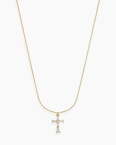Baguette Cross Necklace