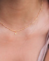Dahlia Enamel Gold Necklace